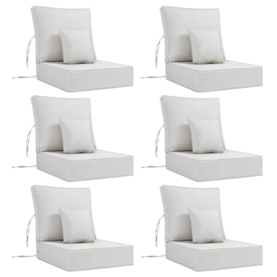 屋外パティオクッション6個セット、24x24インチの深型シー - Outdoor Furniture Cushions 24 X 24 のレビューと価格