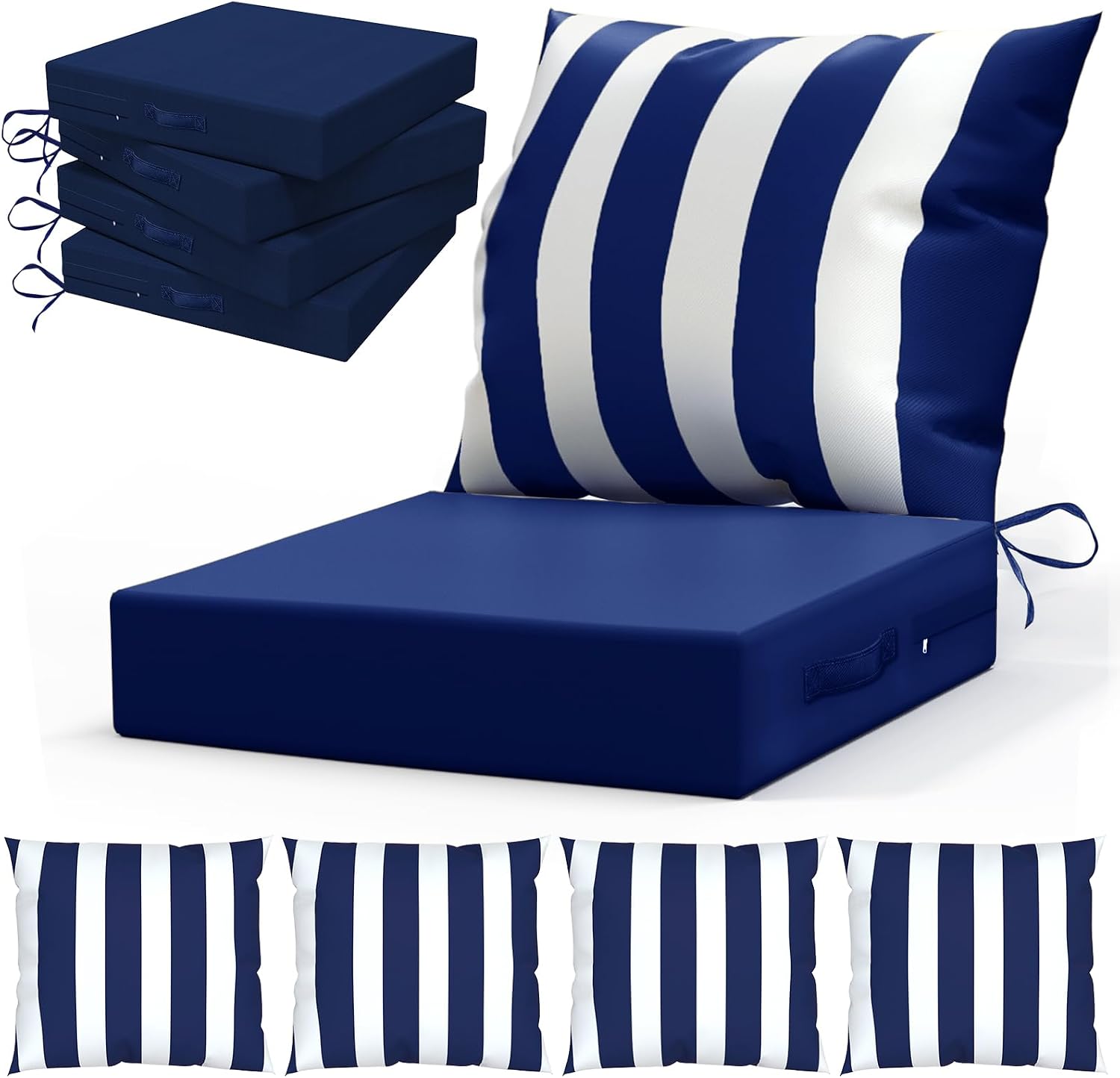 パティオ家具用アウトドアチェアクッション：24インチ x 2 - Outdoor Furniture Cushions 24 X 24 のレビューと価格