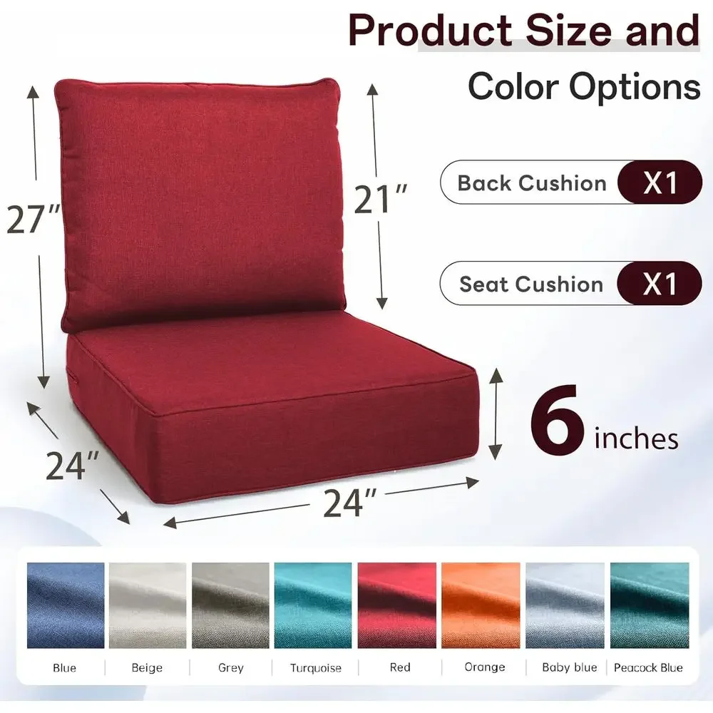 屋外用シートクッションセット - 4 x 24インチの正方形 - Outdoor Furniture Cushions 24 X 24 のレビューと価格