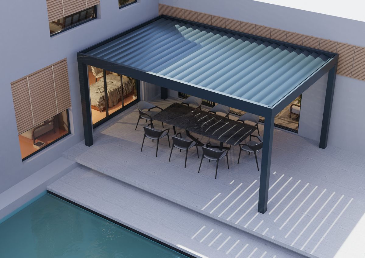 手頃な価格の裏庭用長方形アルミ合金製パビリオン、調整可能なブ - Outdoor Furniture Aluminium のレビューと価格