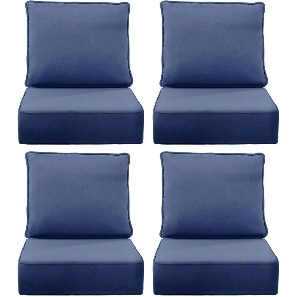 厚手の屋外用チェアクッション6枚、24x24パティオ家具クッ - Outdoor Furniture Cushions 24 X 24 のレビューと価格
