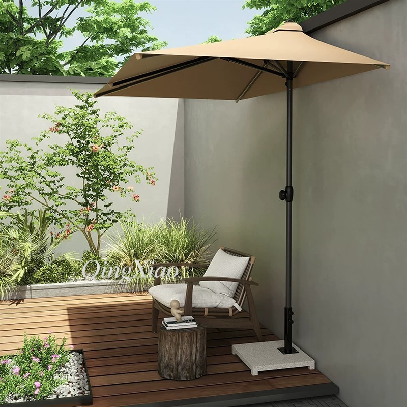 屋外用壁掛け日よけパラソル 防水UVカット 正方形ハーフサン - Outdoor Furniture Store のレビューと価格