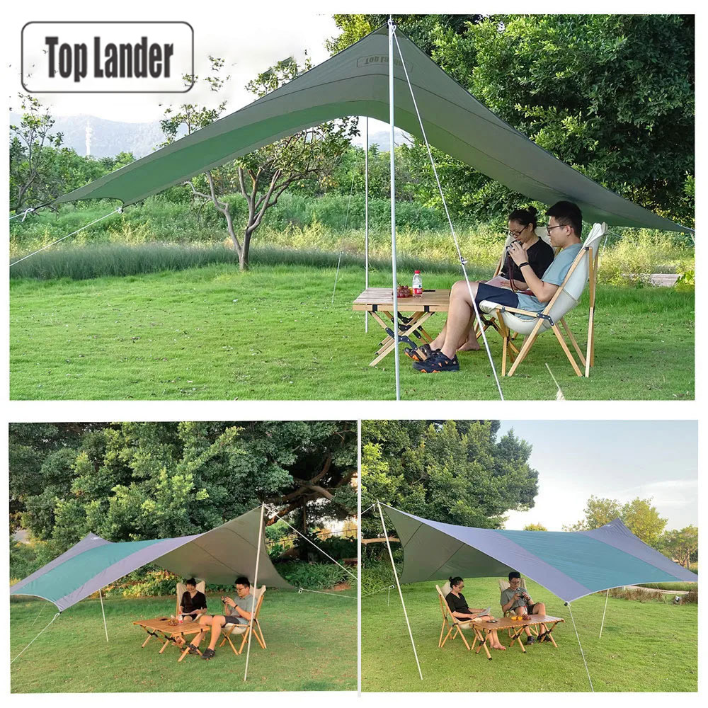 六角形キャンプタープ 4.1 × 4.1 メートル防水テント - Sun Sail Shade のレビューと価格