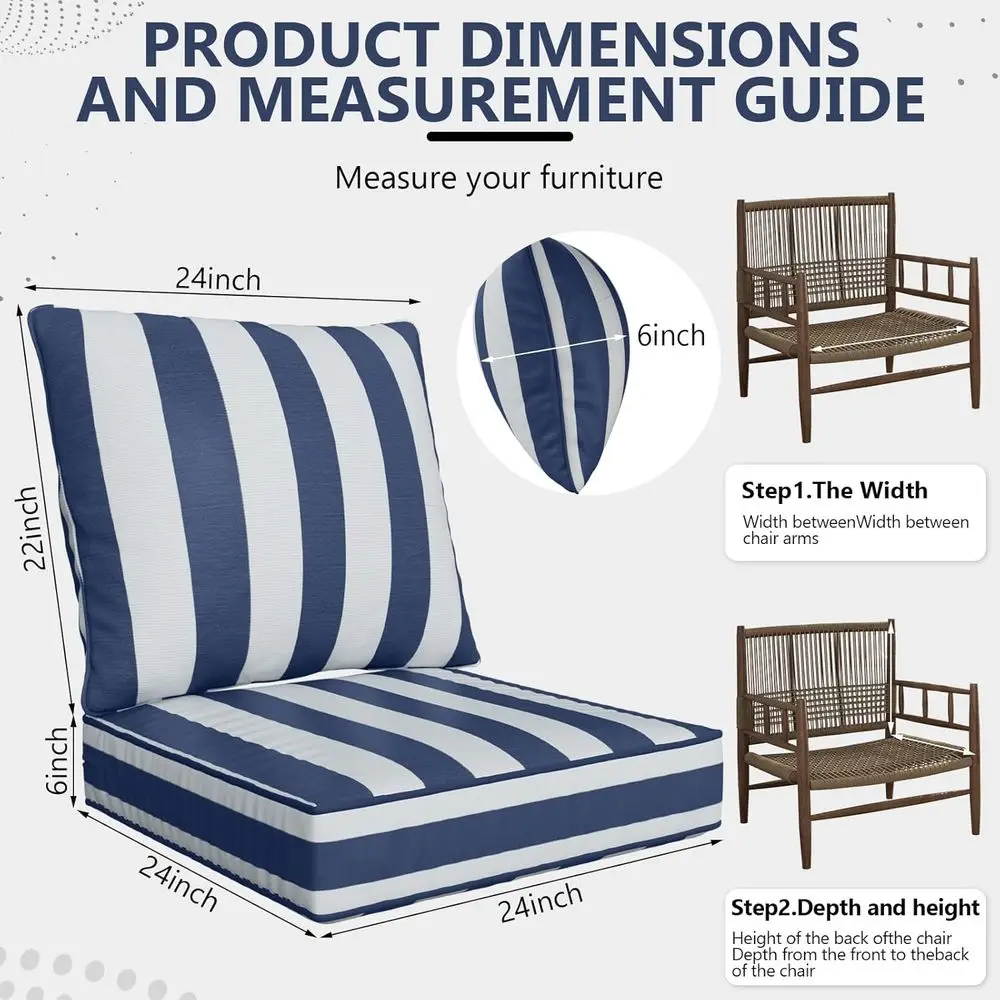 24 x 24 x 6インチの屋外用ディープシートクッション - Outdoor Furniture Cushions 24 X 24 のレビューと価格