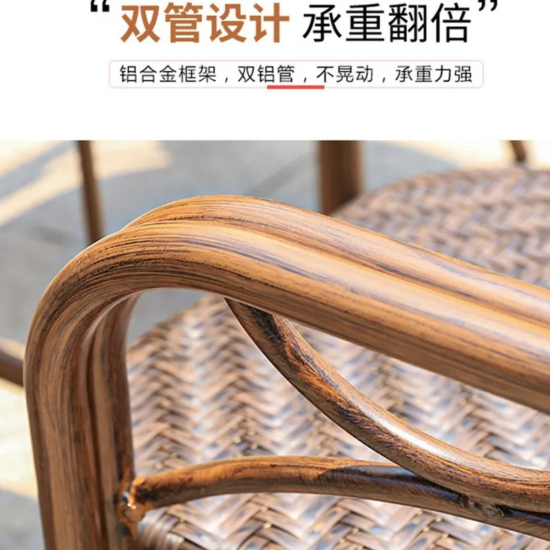 屋外パティオ家具セット 3点セット メッシュラタンチェアとテ - Outdoor Furniture Store のレビューと価格