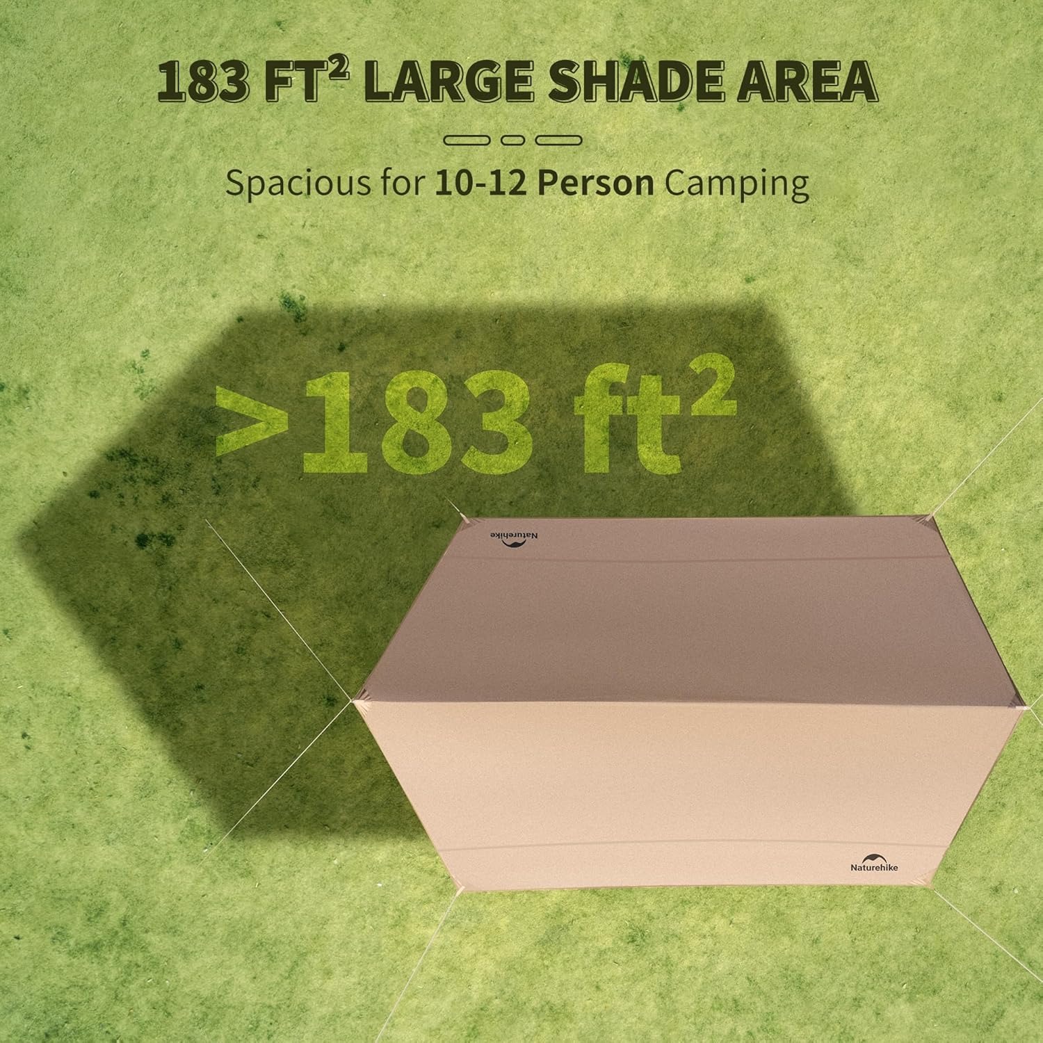 Naturehike 大型キャンプ防水キャノピーキャンプサン - Sun Sail Shade のレビューと価格