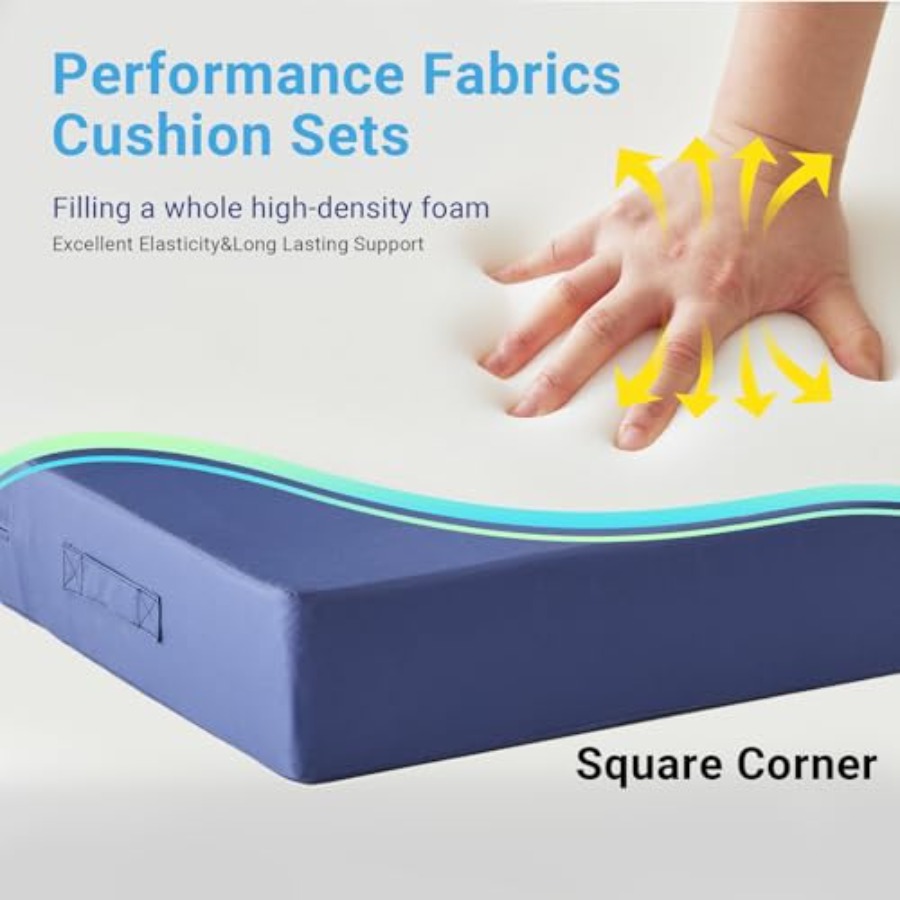 パティオ家具用屋外クッション、屋外シートクッションセット 2 - Outdoor Furniture Cushions 24 X 24 のレビューと価格