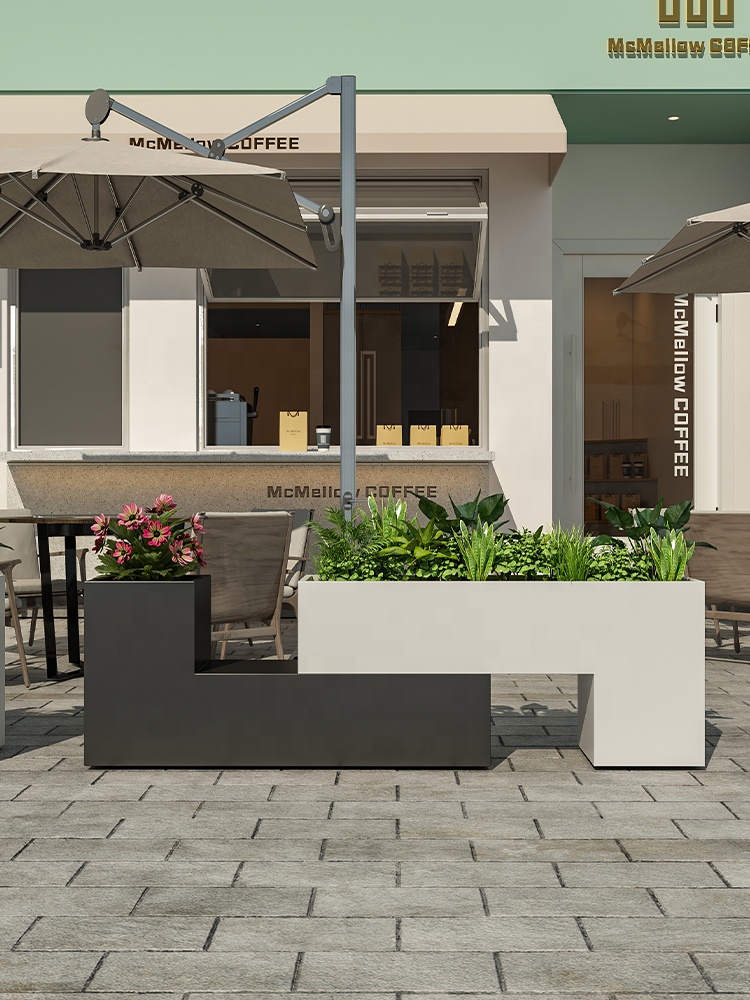 屋外錬鉄製フラワーベッド仕切りプランター商業街の手すりカスタ - Outdoor Furniture Store のレビューと価格