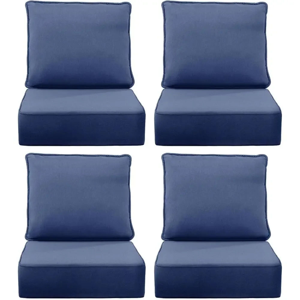 厚手の屋外用チェアクッション6枚、24x24パティオ家具クッ - Outdoor Furniture Cushions 24 X 24 のレビューと価格
