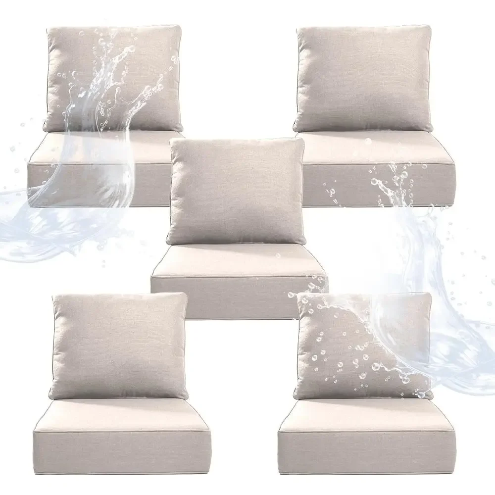 厚手の屋外用チェアクッション6個（5パック） - 24 x  - Outdoor Furniture Cushions 24 X 24 のレビューと価格