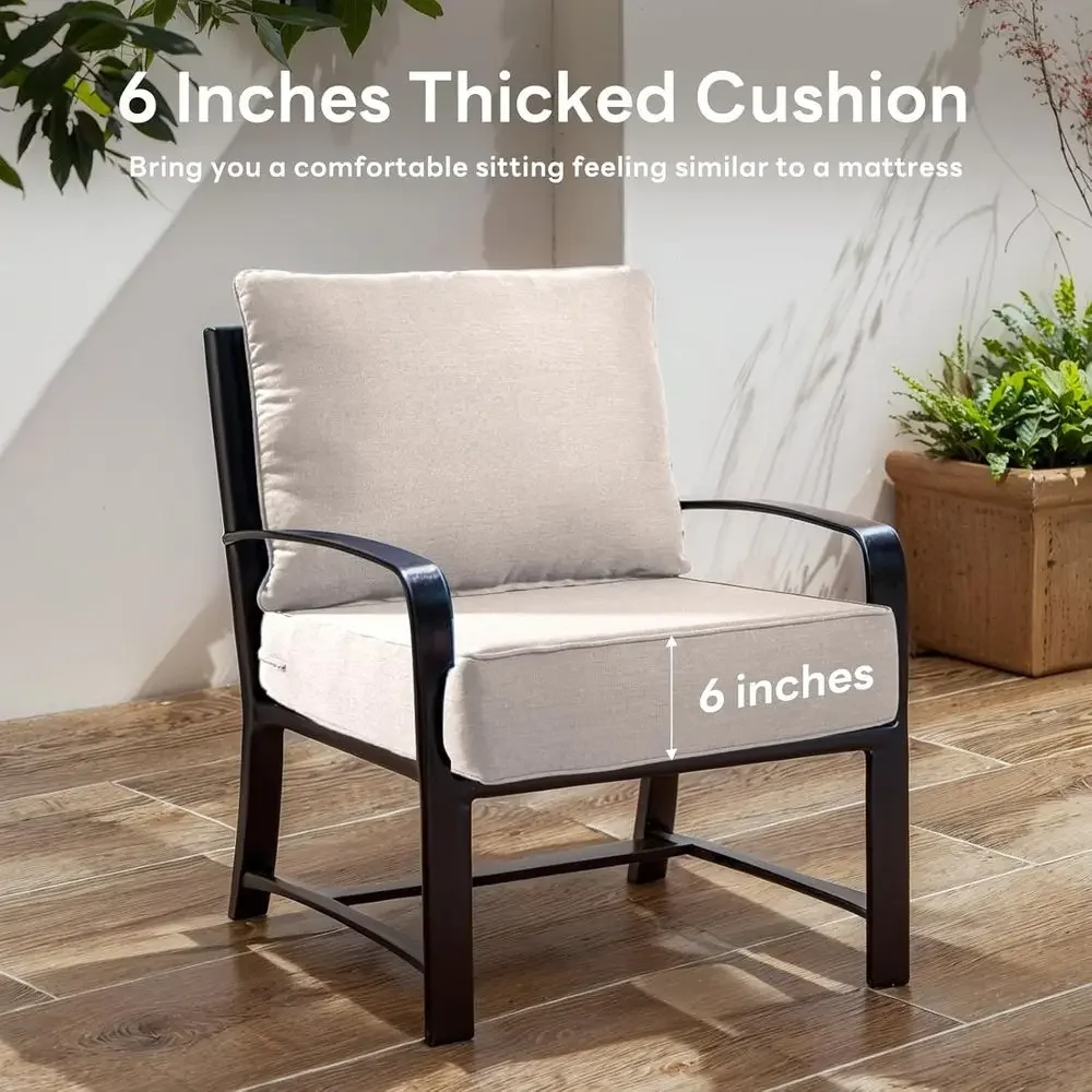 厚手の屋外用チェアクッション6個（5パック） - 24 x  - Outdoor Furniture Cushions 24 X 24 のレビューと価格