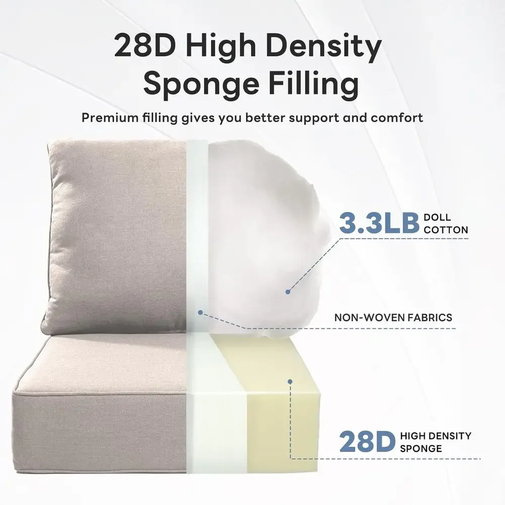 厚手の屋外用チェアクッション6個（5パック） - 24 x  - Outdoor Furniture Cushions 24 X 24 のレビューと価格